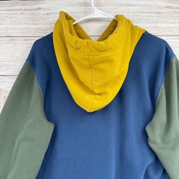 The North Face Colorblock Hoodie Sweatshirt Men's Size‎ Small Blue/Green/Yellow - Picture 5 of 14